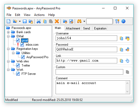 AnyPassword Pro 1.05 screenshot